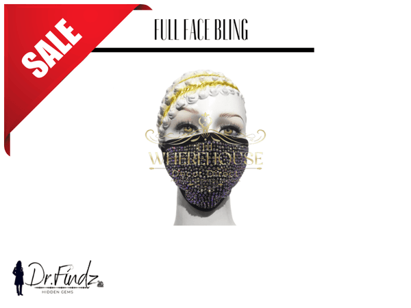 Bling Face Protection W/filter Pocket Full Face Bling Mask: Bling