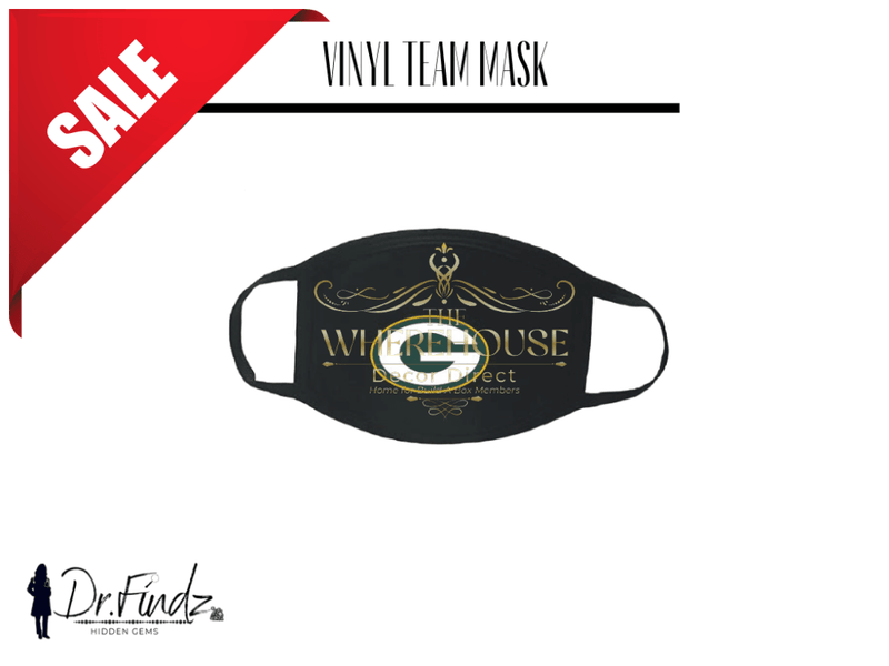 Vinyl Team Fashion Face Cover Greenbay Mask: Team Vinyl