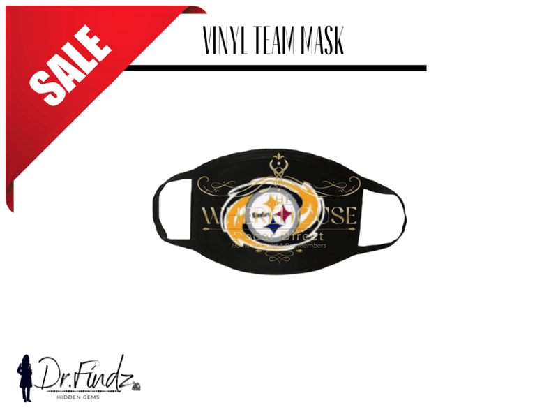 Vinyl Team Fashion Face Cover Steelers Mask: Team Vinyl